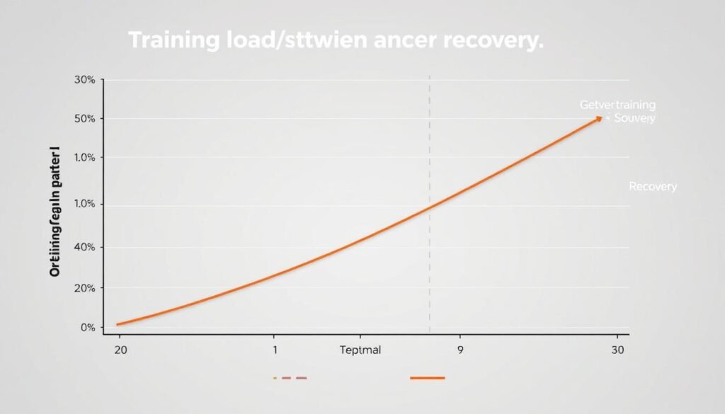Grafik menunjukkan pola overtraining dan pemulihan yang tepat untuk meningkatkan tempo lari dan kapasitas VO2 max Grafik menunjukkan pola overtraining dan pemulihan yang tepat untuk meningkatkan tempo lari dan kapasitas VO2 max