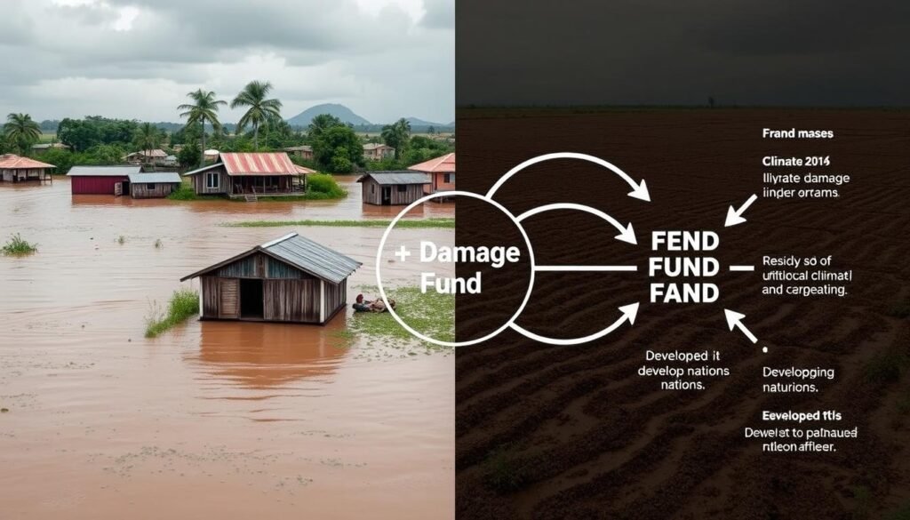 Ilustrasi dampak perubahan iklim dan mekanisme dana loss and damage Ilustrasi dampak perubahan iklim dan mekanisme dana loss and damage