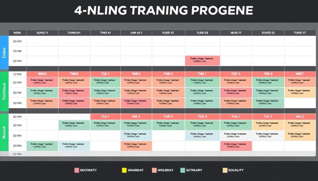 Ilustrasi program latihan 4 minggu untuk meningkatkan tempo lari dan kapasitas VO2 max melalui latihan terarah Ilustrasi program latihan 4 minggu untuk meningkatkan tempo lari dan kapasitas VO2 max melalui latihan terarah