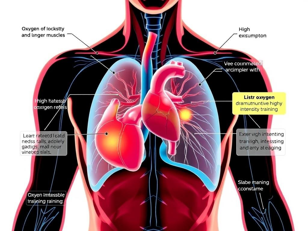 Ilustrasi sistem kardiovaskular saat latihan intensif untuk meningkatkan kapasitas VO2 max Ilustrasi sistem kardiovaskular saat latihan intensif untuk meningkatkan kapasitas VO2 max