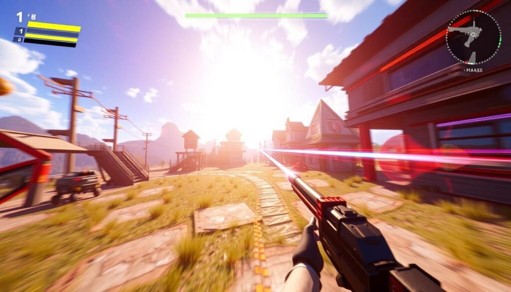 Gambar grafis game dengan kualitas anti-aliasing yang ditingkatkan menggunakan Force 4x MSAA