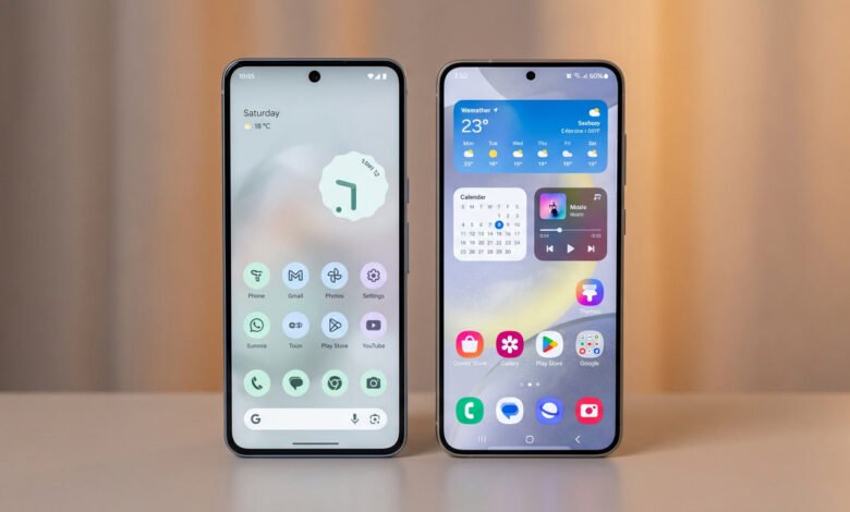 Pixel UI minimalis vs One UI feature